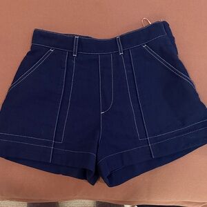 Chloe Blue Structured Shorts